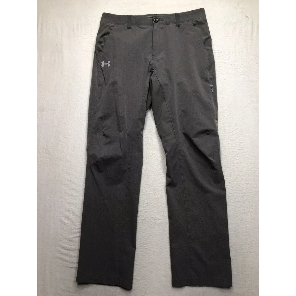 UNDER ARMOUR Storm 1 Golf Pants Men 34x32 Golf Performance Stretch Chino Texture